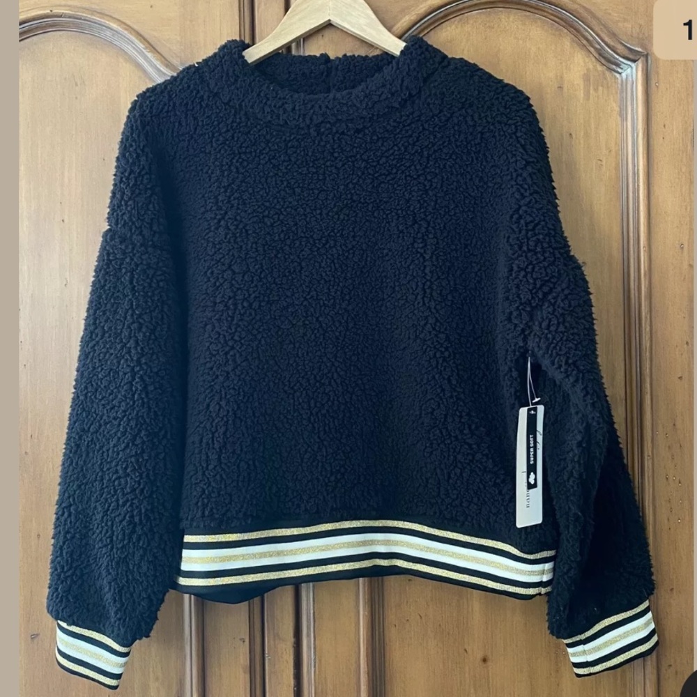 NANETTE LEPORE Cozy Sherpa Wubby Cropped Fleece